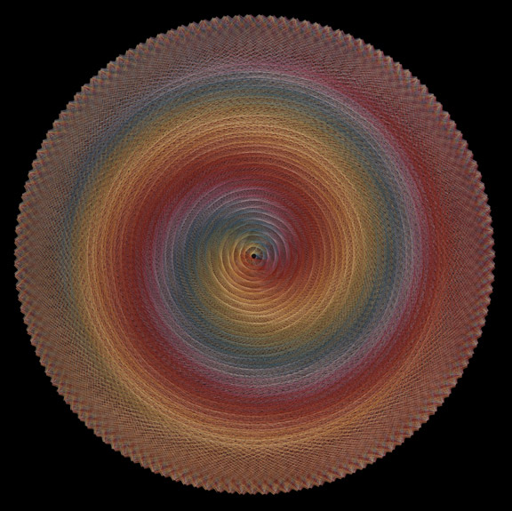 String Art Spiral String Mandala